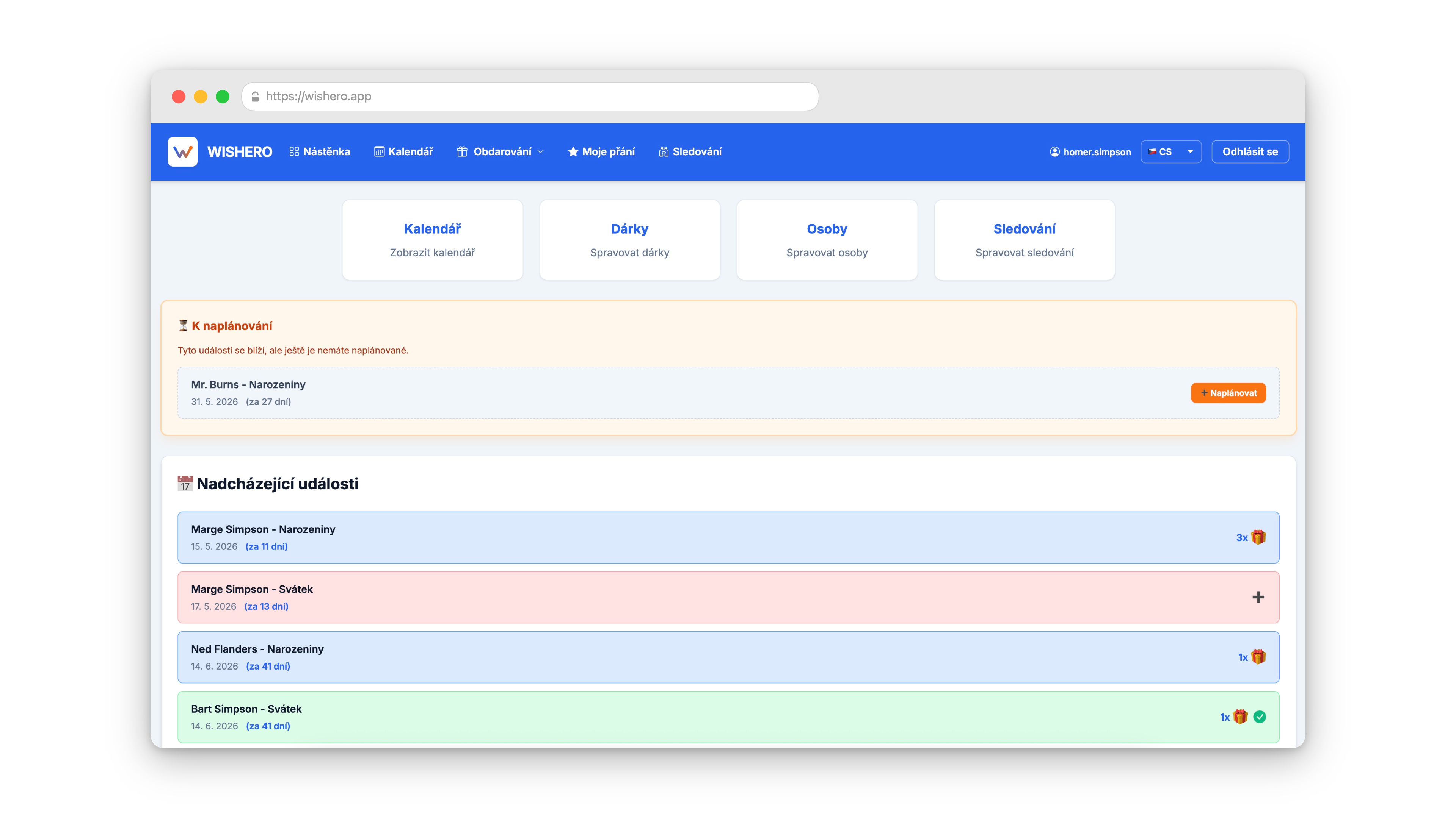 Wishero Dashboard